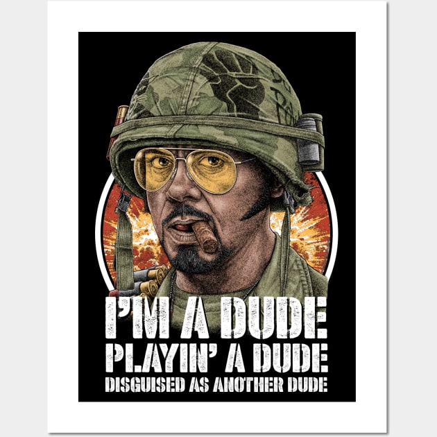 Tropic Thunder, Kirk Lazarus, Cult Classic Wall Art by PeligroGraphics